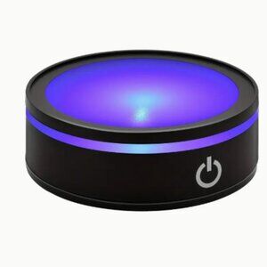 LED Display Stand Multi-Color Options Round Black Battery or USB NWT